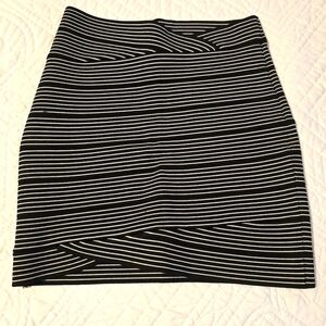 BCBG Max Azria striped "bandage" mini skirt in XS